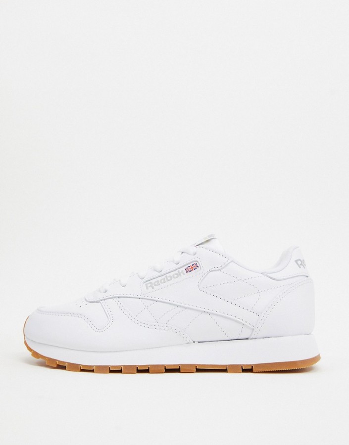 white leather shoes gum sole