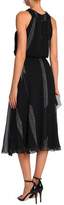 Thumbnail for your product : Halston Gathered Printed Silk-georgette Midi Dress