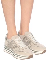 Thumbnail for your product : Hogan H483 leather platform sneakers