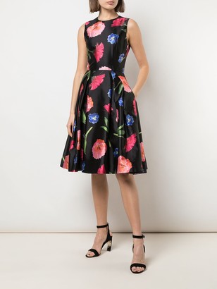 Carolina Herrera Floral Print Midi Dress