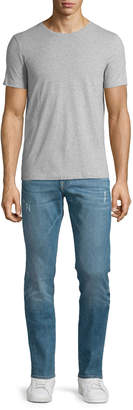 Frame L'Homme Russell Distressed Washed Denim Jeans, Cave