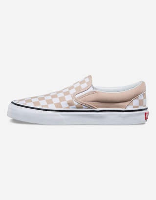 Vans Checkerboard Frappe & True White Classic Slip-On Womens Shoes -  ShopStyle
