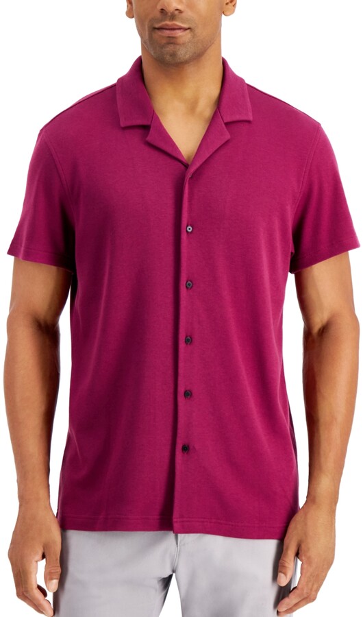 mens short sleeve knit shirts