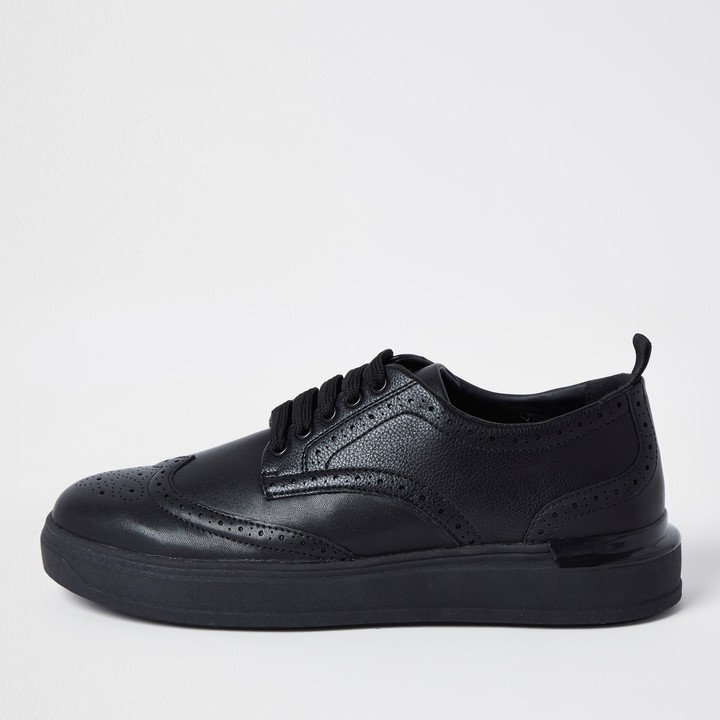 black brogue trainers