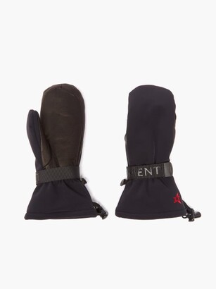 Perfect Moment Ski - Davos Technical-shell And Leather Ski Mitts - Black