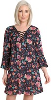 Thumbnail for your product : Nanette By Nanette Lepore Nanette Lepore Lace-up Tunic Coverup with BellSleeve - Tatum