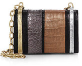 Thumbnail for your product : Nancy Gonzalez Striped Multicolor Crocodile Chain Bag