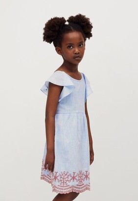 mango embroidered cotton dress