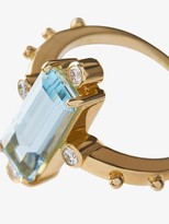 Thumbnail for your product : Jessie Western 18K yellow gold aquamarine diamond ring