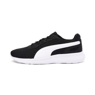 puma black and white running shoes