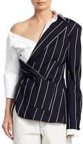 Thumbnail for your product : Monse Pinstripe Collared Poplin Blazer