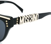 Thumbnail for your product : Moschino Silver Trimmed Flat Top Cat-Eye Sunglassess