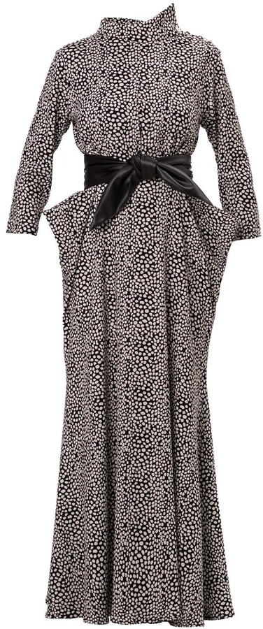 black and white dress with belt