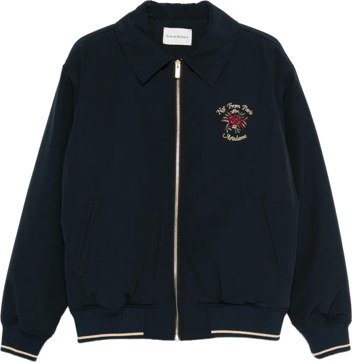 Drôle De Monsieur Embroidery Zip Jacket