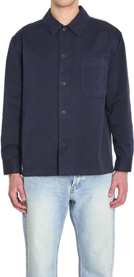Saint Laurent Cassandre Button-Up Overshirt