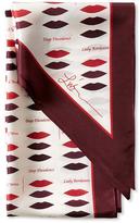 Thumbnail for your product : L'Wren Scott Collection White Silk Lip Print Scarf