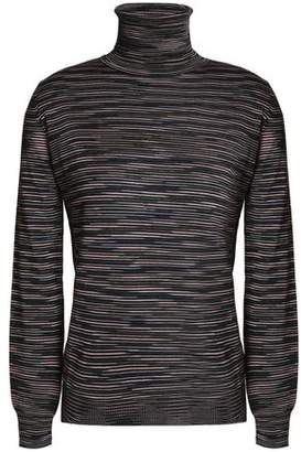 M Missoni Striped Wool-Blend Turtleneck Sweater