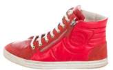 Thumbnail for your product : Chanel Leather High-Top Sneakers