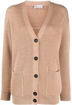 Thumbnail for your product : RED Valentino Ruffle Tulle Trim Cardigan