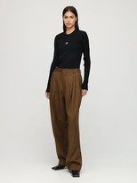 Thumbnail for your product : we11done Pleated Baggy Wool Pants
