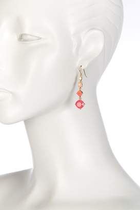 Carolee 12K Gold Linear Graduated Stone Earrings