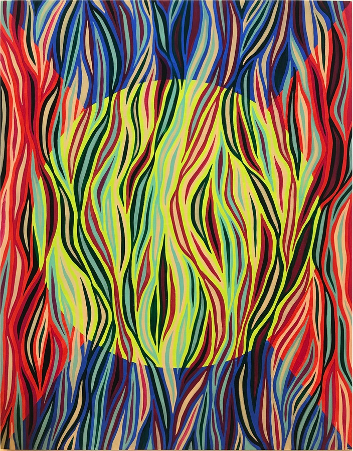 Patricia Fabricant, Patricia Fabricant, 120421 2021, Gouache and Flashe On Panel, 14 x 11 inches, 2020