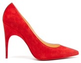 Thumbnail for your product : Christian Louboutin Alminette 100 Suede Pumps - Red