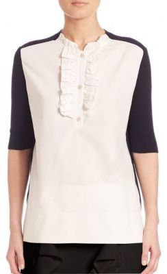 Marni Knit Back Top with Front Ruffles