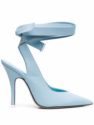 light blue wrap heels