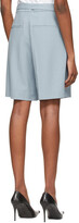Thumbnail for your product : Helmut Lang Blue Wool Suit Shorts