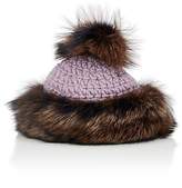 Thumbnail for your product : Albertus Swanepoel Women's Dolores Fox Fur & Wool Beanie - Light, Pastel purple