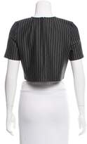 Thumbnail for your product : Torn By Ronny Kobo Pinstripe Crop Top