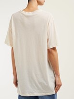 Thumbnail for your product : Raey V-neck Cotton-jersey T-shirt - Nude
