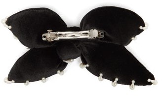 House Of Lafayette - Bimba Faux-pearl Velvet Bow Hair Clip - Black