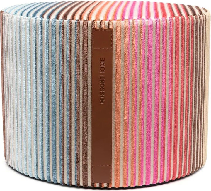 Missoni Home Jacaranda ribbed cylinder pouf