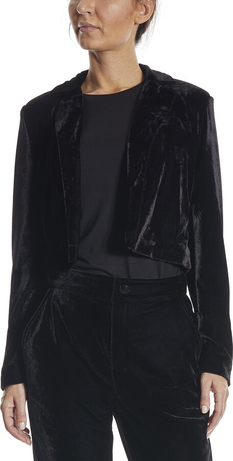 OAT New York Women’s Velvet Cropped Blazer
