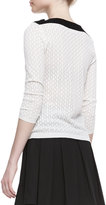 Thumbnail for your product : RED Valentino Knit Contrast 3/4-Sleeve Blouse