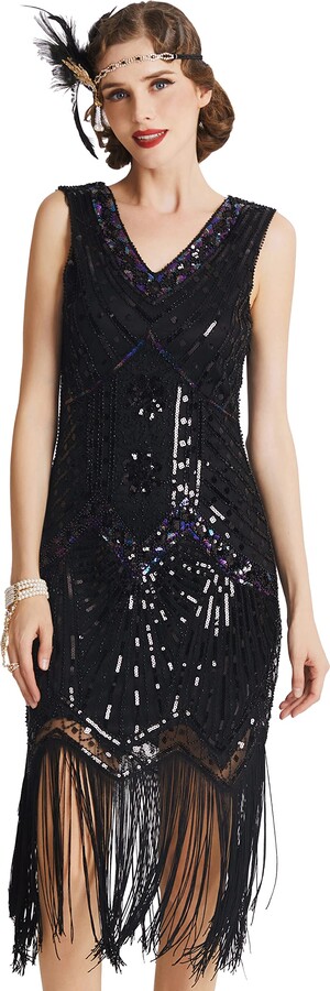 beaded flapper dress