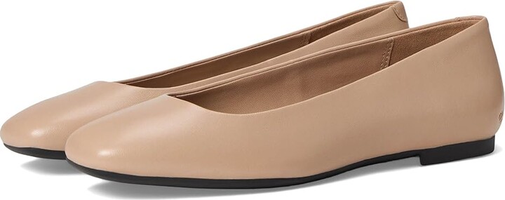 Ecco Margot Plain Ballerina Flat Women's Flat Shoes Nude : EU 41 (US Women's 10-10.5) M Leather