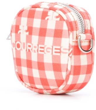 Courreges Mini Gingham Cross-Body Bag