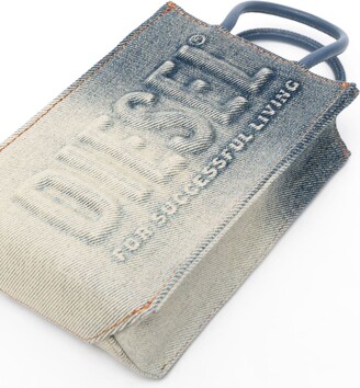 Diesel Logo-Embossed Denim Tote Bag - ShopStyle