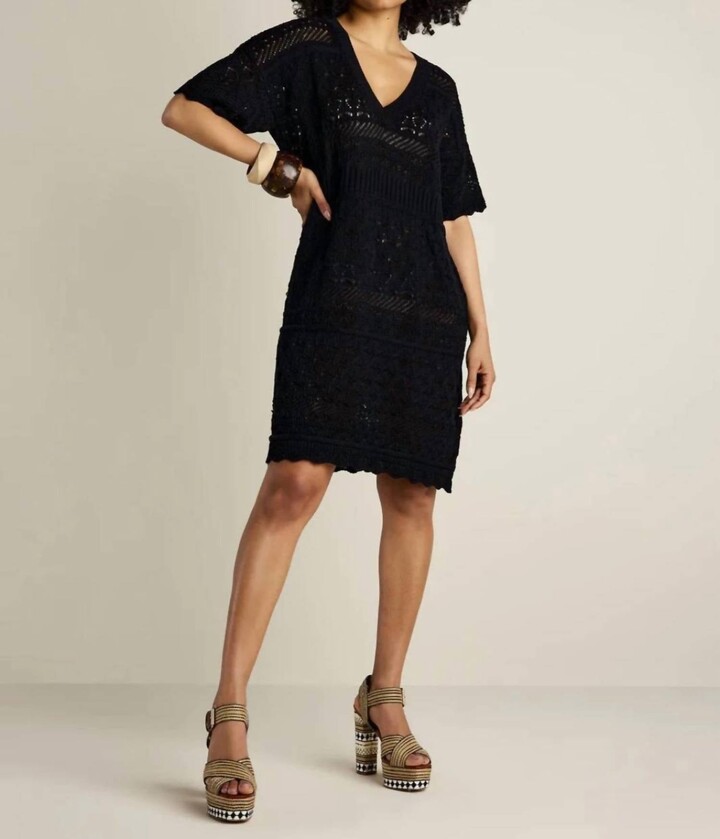 summum Crochet Dress In Black