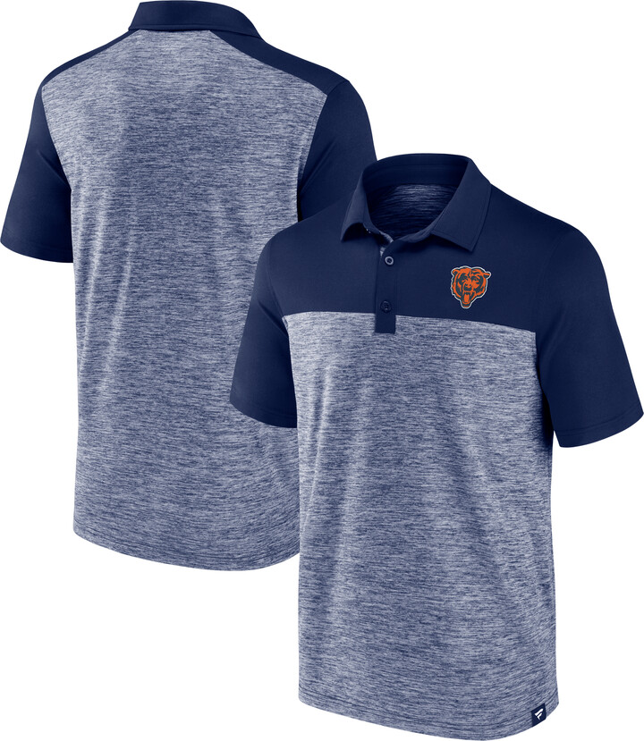 Men's Fanatics Heather Navy Chicago Bears Clutch Polo