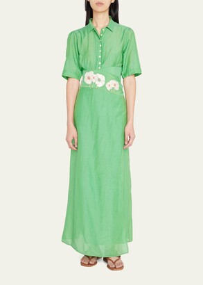 Thierry Colson Betty Embroidered Maxi Dress