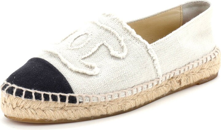 Chanel Women's CC Cap Toe Espadrilles Canvas