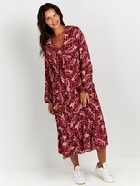 Thumbnail for your product : Wallis Paisley Tiered Dress - Red