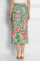 Thumbnail for your product : Valentino Macramé lace midi skirt