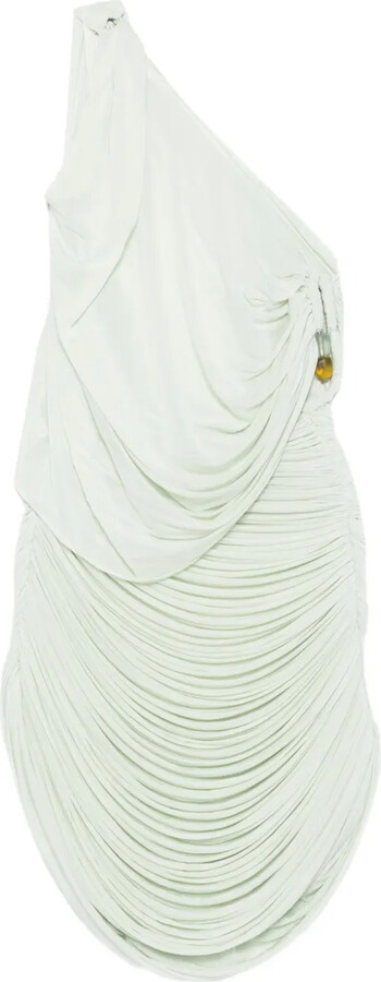 Draped One-Shoulder Dress