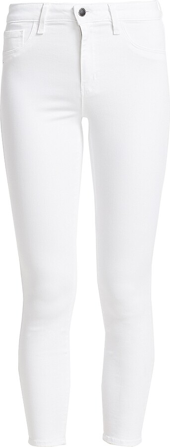 L'Agence Women's Margot High-Rise Ankle Skinny Jeans - Blanc - Size 24
