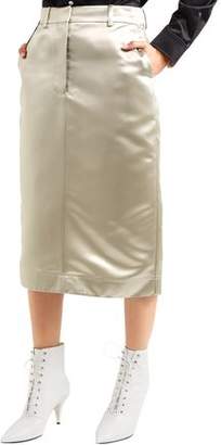 Calvin Klein Satin Midi Skirt